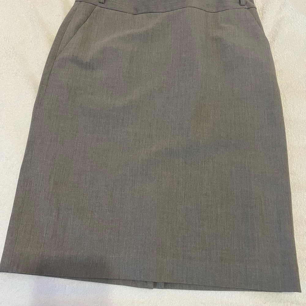 INC International Concepts Gray Knee-Length Pencil Skirt